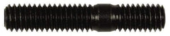 Dorman - 3/8-16 2" OAL Unequal Double Threaded Stud - Steel, Black Oxide Finish, 1-1/8" Long Thread Length, 5/8" Short Thread Length - Benchmark Tooling