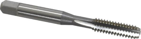 OSG - 1/4-20 UNC 3 Flute Bright Finish High Speed Steel Straight Flute Standard Hand Tap - Bottoming, Right Hand Thread, 2-1/2" OAL, 1" Thread Length, H2 Limit, Oversize - Exact Industrial Supply