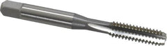 OSG - 1/4-20 UNC 3 Flute Bright Finish High Speed Steel Straight Flute Standard Hand Tap - Bottoming, Right Hand Thread, 2-1/2" OAL, 1" Thread Length, H2 Limit, Oversize - Exact Industrial Supply