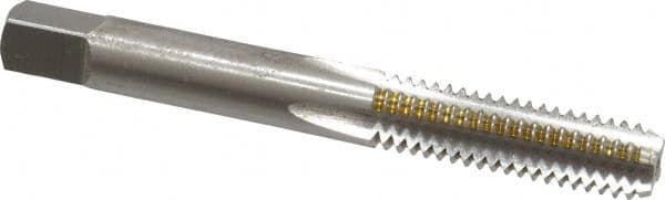OSG - 5/16-18 UNC 4 Flute Bright Finish High Speed Steel Straight Flute Standard Hand Tap - Bottoming, Right Hand Thread, 2-23/32" OAL, 1-1/8" Thread Length, H2 Limit, Oversize - Exact Industrial Supply