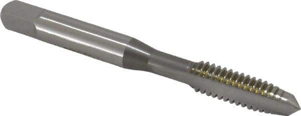 OSG - 1/4-20 UNC 3B 2 Flute Bright Finish High Speed Steel Straight Flute Standard Hand Tap - Plug, Right Hand Thread, 2-1/2" OAL, 1" Thread Length, H3 Limit, Oversize - Exact Industrial Supply
