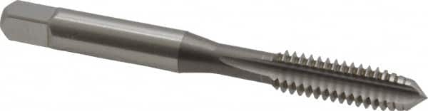 OSG - 1/4-20 UNC 3B 3 Flute Bright Finish High Speed Steel Straight Flute Standard Hand Tap - Plug, Right Hand Thread, 2-1/2" OAL, 1" Thread Length, H3 Limit, Oversize - Exact Industrial Supply