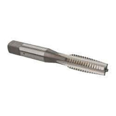 OSG - 3/8-16 UNC 3B 4 Flute Bright Finish High Speed Steel Straight Flute Standard Hand Tap - Taper, Right Hand Thread, 2-15/16" OAL, 1-1/4" Thread Length, H3 Limit, Oversize - Exact Industrial Supply
