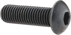 Holo-Krome - 5/16-24 UNF Hex Socket Drive, Button Screw - Alloy Steel, Black Oxide Finish, Fully Threaded, 1" Length Under Head - Benchmark Tooling