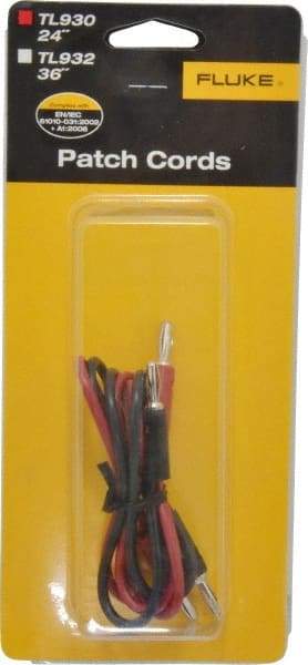 Fluke - Black/Red Electrical Test Equipment Patch Cord Set - Use with Test Equipment - Benchmark Tooling