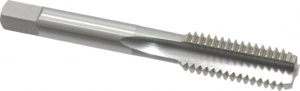 OSG - 7/16-14 UNC 3 Flute Bright Finish High Speed Steel Straight Flute Standard Hand Tap - Bottoming, Right Hand Thread, 3-5/32" OAL, 1-7/16" Thread Length, H3 Limit, Oversize - Exact Industrial Supply