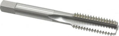 OSG - 7/16-14 UNC 3 Flute Bright Finish High Speed Steel Straight Flute Standard Hand Tap - Bottoming, Right Hand Thread, 3-5/32" OAL, 1-7/16" Thread Length, H3 Limit, Oversize - Exact Industrial Supply