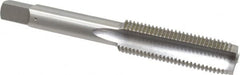 OSG - 7/16-20 UNF 3 Flute Bright Finish High Speed Steel Straight Flute Standard Hand Tap - Plug, Right Hand Thread, 3-5/32" OAL, 1-7/16" Thread Length, H3 Limit, Oversize - Exact Industrial Supply
