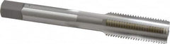 OSG - 1/2-20 UNF 3B 4 Flute Bright Finish High Speed Steel Straight Flute Standard Hand Tap - Bottoming, Right Hand Thread, 3-3/8" OAL, 1-21/32" Thread Length, H3 Limit, Oversize - Exact Industrial Supply