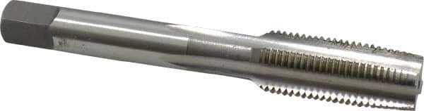 OSG - 1/2-20 UNF 3B 4 Flute Bright Finish High Speed Steel Straight Flute Standard Hand Tap - Taper, Right Hand Thread, 3-3/8" OAL, 1-21/32" Thread Length, H3 Limit, Oversize - Exact Industrial Supply