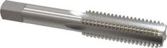 OSG - 9/16-12 UNC 4 Flute Bright Finish High Speed Steel Straight Flute Standard Hand Tap - Bottoming, Right Hand Thread, 3-19/32" OAL, 1-21/32" Thread Length, H3 Limit, Oversize - Exact Industrial Supply