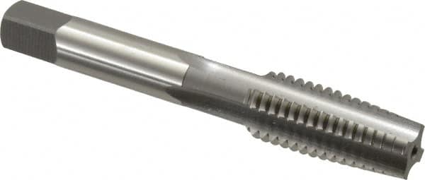 OSG - 9/16-12 UNC 4 Flute Bright Finish High Speed Steel Straight Flute Standard Hand Tap - Taper, Right Hand Thread, 3-19/32" OAL, 1-21/32" Thread Length, H3 Limit, Oversize - Exact Industrial Supply