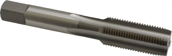 OSG - 5/8-18 UNF 3B 4 Flute Bright Finish High Speed Steel Straight Flute Standard Hand Tap - Plug, Right Hand Thread, 3-13/16" OAL, 1-13/16" Thread Length, H3 Limit, Oversize - Exact Industrial Supply