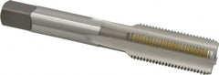 OSG - 5/8-18 UNF 3B 4 Flute Bright Finish High Speed Steel Straight Flute Standard Hand Tap - Bottoming, Right Hand Thread, 3-13/16" OAL, 1-13/16" Thread Length, H3 Limit, Oversize - Exact Industrial Supply