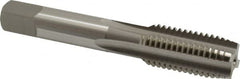OSG - 11/16-11 UNS 4 Flute Bright Finish High Speed Steel Straight Flute Standard Hand Tap - Plug, Right Hand Thread, 4-1/32" OAL, 1-13/16" Thread Length, H3 Limit, Oversize - Exact Industrial Supply