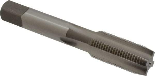 OSG - 11/16-16 UNS 4 Flute Bright Finish High Speed Steel Straight Flute Standard Hand Tap - Plug, Right Hand Thread, 4-1/32" OAL, 1-13/16" Thread Length, H3 Limit, Oversize - Exact Industrial Supply