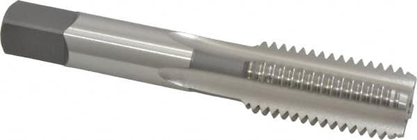 OSG - 3/4-10 UNC 4 Flute Bright Finish High Speed Steel Straight Flute Standard Hand Tap - Bottoming, Right Hand Thread, 4-1/4" OAL, 2" Thread Length, H3 Limit, Oversize - Exact Industrial Supply