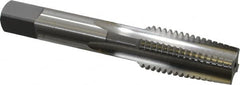 OSG - 3/4-10 UNC 4 Flute Bright Finish High Speed Steel Straight Flute Standard Hand Tap - Taper, Right Hand Thread, 4-1/4" OAL, 2" Thread Length, H3 Limit, Oversize - Exact Industrial Supply