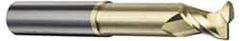 Accupro - 1/2", 2 Flute, Single End, Solid Carbide, 0.03" Corner Radius End Mill - 3" OAL, 45° Helix, Right Hand Flute, 5/8" LOC, Right Hand Cut, 1-3/8" Extended Reach - Benchmark Tooling