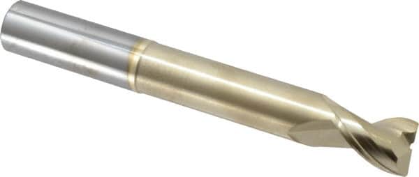 Accupro - 3/4", 2 Flute, Single End, Solid Carbide, 0.03" Corner Radius End Mill - 6" OAL, 45° Helix, Right Hand Flute, 1" LOC, Right Hand Cut, 3-7/8" Extended Reach - Benchmark Tooling