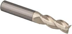 Accupro - 5/16", 3 Flute, Single End, Solid Carbide, 0.06" Corner Radius End Mill - 2-1/2" OAL, 37° Helix, Right Hand Flute, 13/16" LOC, Right Hand Cut - Benchmark Tooling