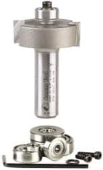 Amana Tool - 1-3/8" Cut Diam, 1/2" Length of Cut, 2 Flute Profiling Edge Profile Router Bit - Carbide-Tipped, 1/2" Shank Diam, 2-3/8" OAL, Uncoated - Benchmark Tooling