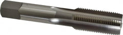 OSG - 7/8-14 UNF 3B 4 Flute Bright Finish High Speed Steel Straight Flute Standard Hand Tap - Plug, Right Hand Thread, 4-11/16" OAL, 2-7/32" Thread Length, H4 Limit, Oversize - Exact Industrial Supply