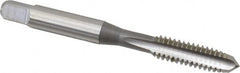 OSG - 1/4-20 UNC 2B 3 Flute Bright Finish High Speed Steel Straight Flute Standard Hand Tap - Plug, Right Hand Thread, 2-1/2" OAL, 1" Thread Length, H5 Limit, Oversize - Exact Industrial Supply