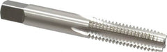 OSG - 3/8-16 UNC 2B 4 Flute Bright Finish High Speed Steel Straight Flute Standard Hand Tap - Plug, Right Hand Thread, 2-15/16" OAL, 1-1/4" Thread Length, H5 Limit, Oversize - Exact Industrial Supply