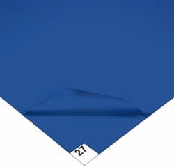 Wearwell - 3' Long x 2' Wide x 1/8" Thick, Dry Environment, Smooth Pattern Clean Room Matting - Tacky Sheets, Blue, 30 Layers per Mat, Series 095 - Benchmark Tooling