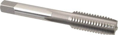 OSG - 1/2-13 UNC 2B 4 Flute Bright Finish High Speed Steel Straight Flute Standard Hand Tap - Plug, Right Hand Thread, 3-3/8" OAL, 1-21/32" Thread Length, H5 Limit, Oversize - Exact Industrial Supply