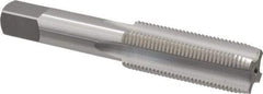 OSG - 3/4-16 UNF 2B 4 Flute Bright Finish High Speed Steel Straight Flute Standard Hand Tap - Plug, Right Hand Thread, 4-1/4" OAL, 2" Thread Length, H5 Limit, Oversize - Exact Industrial Supply