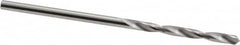 SGS - #43 118° Solid Carbide Jobber Drill - Bright Finish, Right Hand Cut, Spiral Flute, Straight Shank, 2" OAL, Faceted Point - Benchmark Tooling