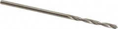 SGS - #53 118° Solid Carbide Jobber Drill - Bright Finish, Right Hand Cut, Spiral Flute, Straight Shank, 1-1/2" OAL, Faceted Point - Benchmark Tooling