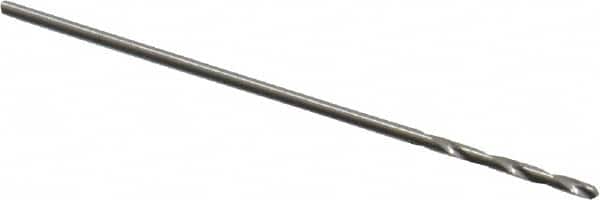 SGS - #72 118° Solid Carbide Jobber Drill - Bright Finish, Right Hand Cut, Spiral Flute, Straight Shank, 1" OAL, Faceted Point - Benchmark Tooling