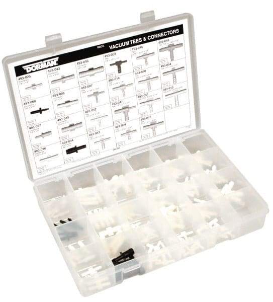 Dorman - 115 Piece, 1/8 to 5/16" Vacuum Tees & Connectors - Plastic - Benchmark Tooling