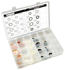 Dorman - 115 Piece, 1/2 to 7/8" Oil Drain Plug Gaskets - Copper, Aluminum, Nylon, Fiber, Rubber/Metal - Benchmark Tooling