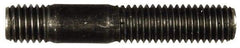 Dorman - M10x1.50 57mm OAL Unequal Double Threaded Stud - Steel, Black Oxide Finish, 28mm Long Thread Length, 12mm Short Thread Length, Metric - Benchmark Tooling