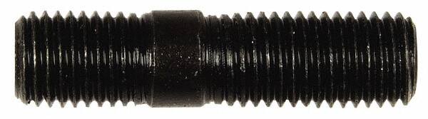 Dorman - M10x1.25 41mm OAL Unequal Double Threaded Stud - Steel, Black Oxide Finish, 21mm Long Thread Length, 13mm Short Thread Length, Metric - Benchmark Tooling