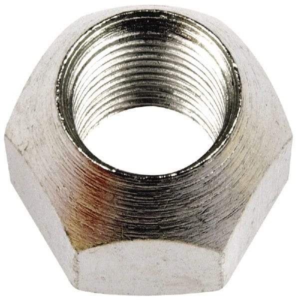 Dorman - 9/16-18 Zinc Finish Open Wheel Nut - 7/8" Hex, 3/4" OAL, 60° Seat Angle - Benchmark Tooling