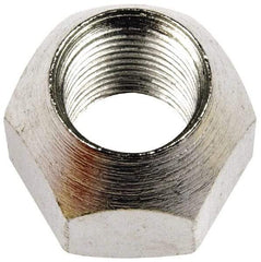 Dorman - 9/16-18 Zinc Finish Open Wheel Nut - 7/8" Hex, 3/4" OAL, 60° Seat Angle - Benchmark Tooling