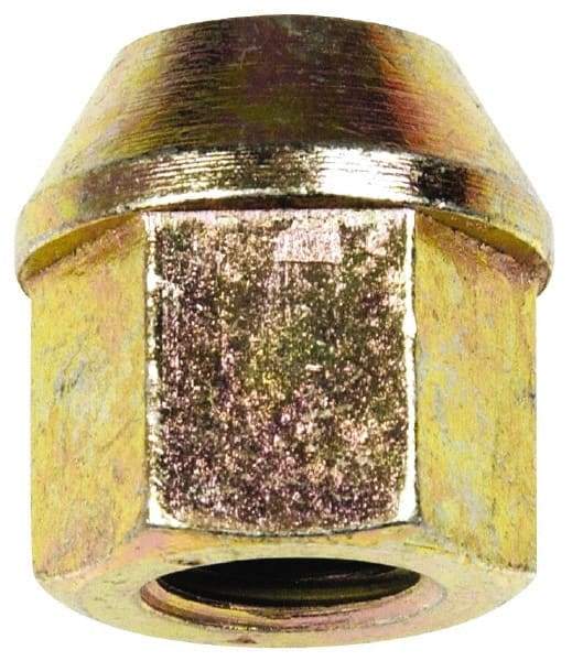 Dorman - M12-1.5 Zinc Finish Open Wheel Nut - 19mm Hex, 23mm OAL, 60° Seat Angle - Benchmark Tooling