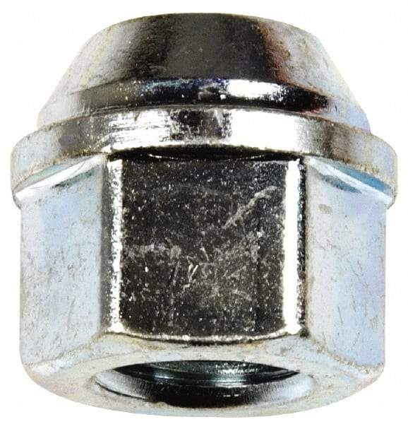 Dorman - M12-1.5 Zinc Finish Open Wheel Nut - 19mm Hex, 20.5mm OAL, 60° Seat Angle - Benchmark Tooling