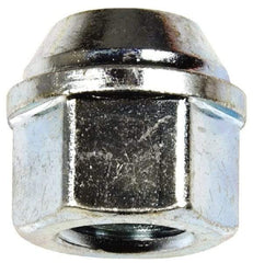 Dorman - M12-1.5 Zinc Finish Open Wheel Nut - 19mm Hex, 20.5mm OAL, 60° Seat Angle - Benchmark Tooling