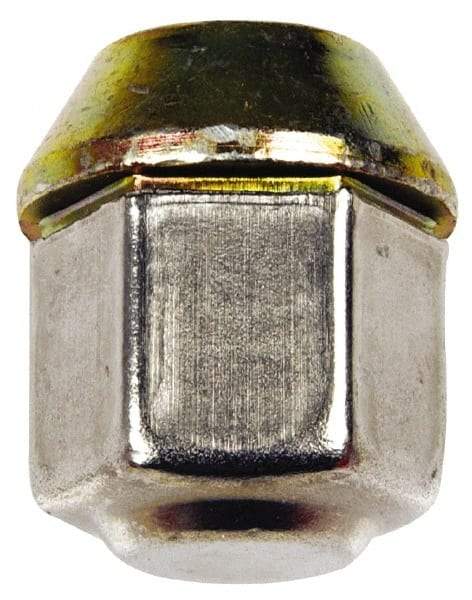 Dorman - 1/2-20 Stainless Finish Capped Wheel Nut - 3/4" Hex, 1-1/16" OAL, 60° Seat Angle - Benchmark Tooling