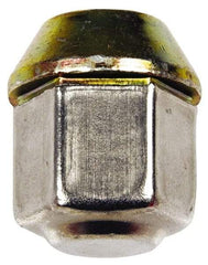 Dorman - 1/2-20 Stainless Finish Capped Wheel Nut - 3/4" Hex, 1-1/16" OAL, 60° Seat Angle - Benchmark Tooling