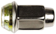 Dorman - 1/2-20 Stainless Finish Capped Wheel Nut - 3/4" Hex, 1-5/8" OAL, 60° Seat Angle - Benchmark Tooling
