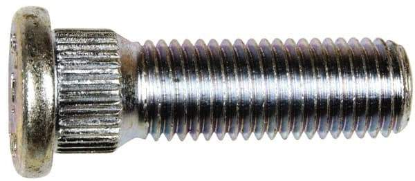 Dorman - M12-1.5 Serrated Bolt Wheel Stud - 14.35mm Knurl, 42.5mm OAL, 8mm Shoulder Length - Benchmark Tooling