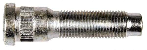 Dorman - 1/2-20 Serrated Bolt Wheel Stud - 0.619" Knurl, 2-3/16" OAL, 19/32" Shoulder Length - Benchmark Tooling