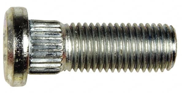 Dorman - M12-1.5 Serrated Bolt Wheel Stud - 12.95mm Knurl, 36mm OAL, 8mm Shoulder Length - Benchmark Tooling